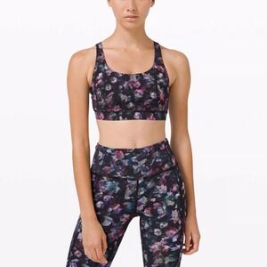 Lululemon Fast And Free Short 10" & Energy Bra in Activate Floral Multi Sz 6, 10